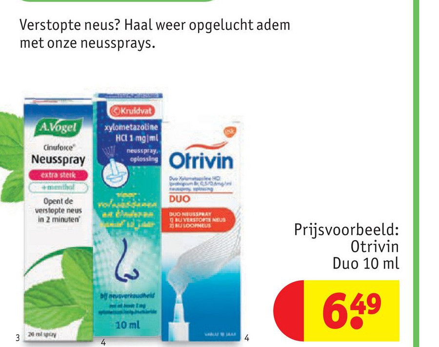 Otrivin duo 10 ml aanbieding bij Kruidvat