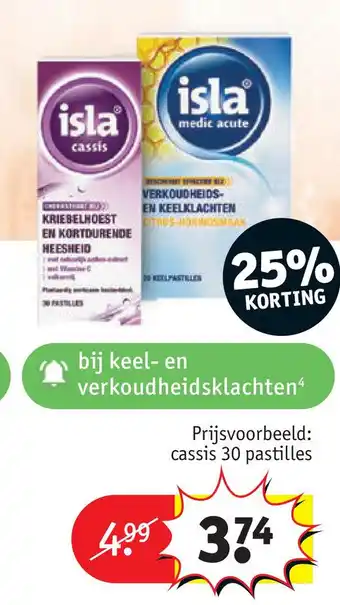 Kruidvat Isla cassis aanbieding