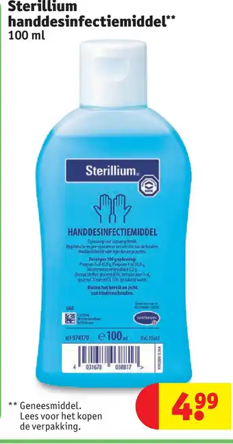 Kruidvat Sterillium handdesinfectiemiddel 100 ml aanbieding