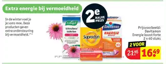 Kruidvat Davitamon energie boost forte 2 x 40 stuks aanbieding