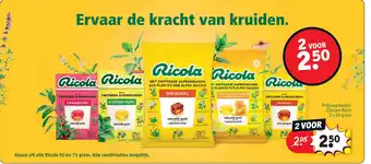 Kruidvat Suikervrij ricola aanbieding