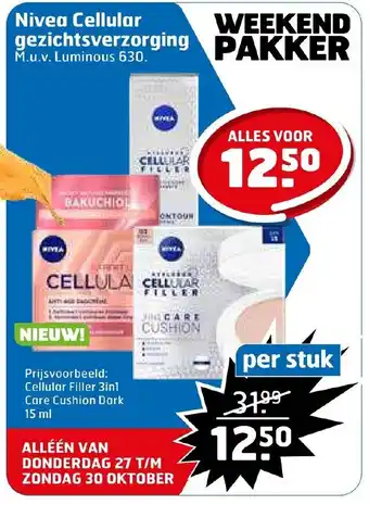 Trekpleister Nivea Cellular gezichtsverzorging aanbieding