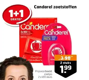 Trekpleister Candarel zoetstoffen 1+1 gratis aanbieding