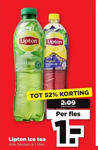 PLUS Lipton Ice Tea 1 liter aanbieding