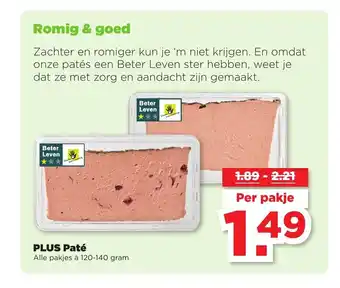 PLUS Pate 120-140 gram aanbieding