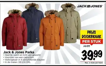 Vomar Voordeelmarkt Jack & Jones Parka aanbieding