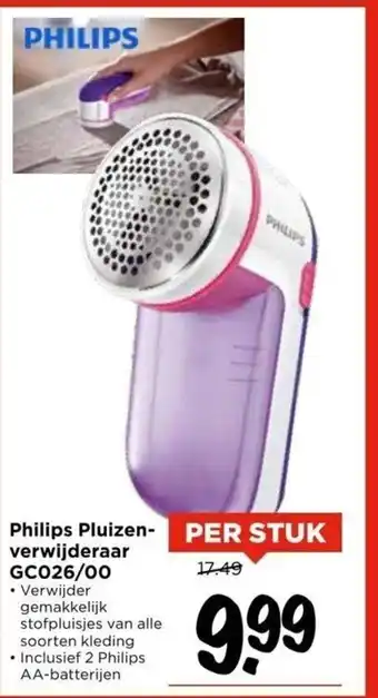 Vomar Voordeelmarkt Philips Pluizen-verwijderaar GCO26/00 aanbieding