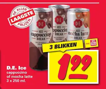 Nettorama D.E. Ice cappuccino of mocha latte 3 x 250 ml aanbieding