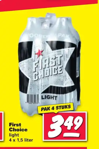 Nettorama First Choice light 4 x 1,5 liter aanbieding