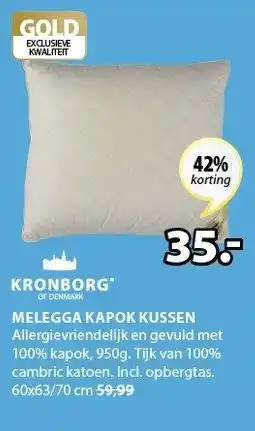 Jysk Melegga Kapok Kussen aanbieding