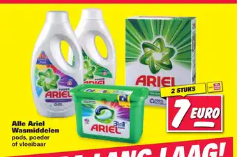 Nettorama Alle Ariel Wasmiddelen 2 stuks aanbieding