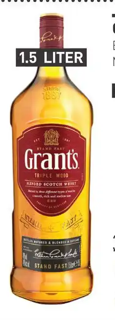 Gall & Gall Grant's 150CL Whisky 1.5L aanbieding