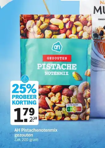 Albert Heijn Pistachenotenmix gezouten 200 gram aanbieding