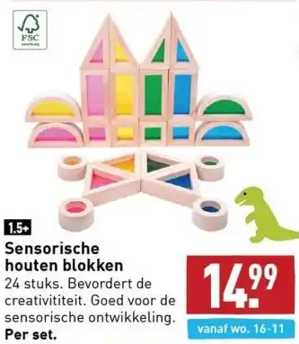 ALDI Sensorische houten blokken aanbieding