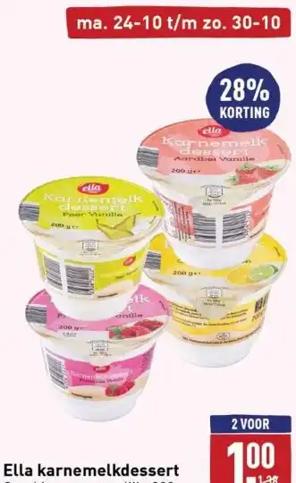 ALDI Ella karnemelkdessert aanbieding