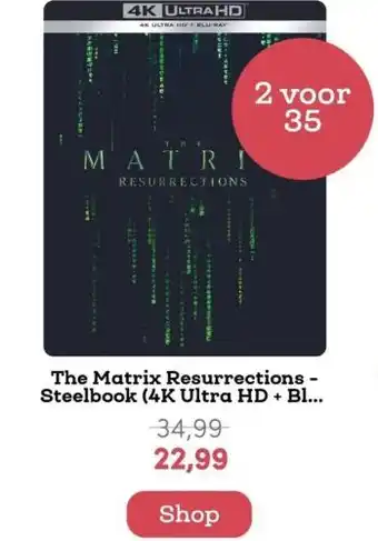 BookSpot The matrix resurrections - steelbook (4k ultra hd + blu-ray) aanbieding