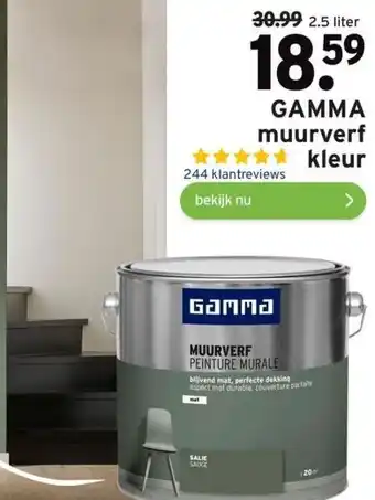 GAMMA Gamma muurverf kleur aanbieding