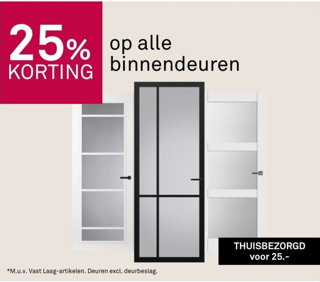 Alle binnendeuren aanbieding bij Karwei