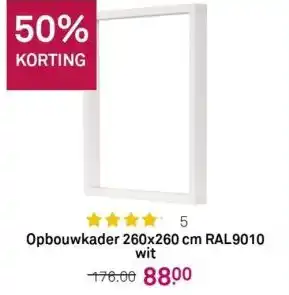 Karwei Opbouwkader 260x260 cm ral9010 wit aanbieding