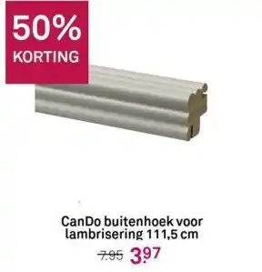 Karwei Cando buitenhoek voor lambrisering 111,5 cm aanbieding