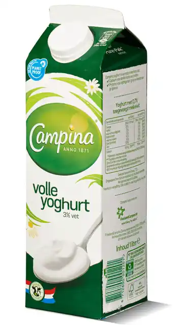 Picnic Campina  volle yoghurt aanbieding