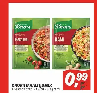 Dekamarkt Knorr maaltijdmix aanbieding