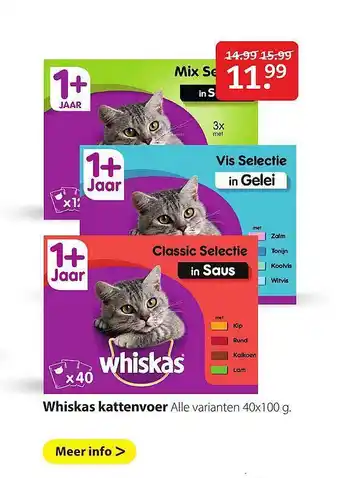 Boerenbond Whiskas Kattenvoer 100g aanbieding