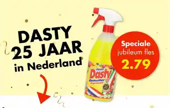 Wibra Dasty Speciale jubileum fles aanbieding