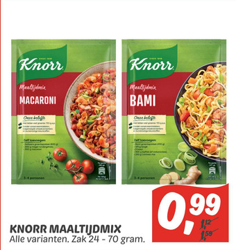 Dekamarkt Knorr maaltijdmix aanbieding