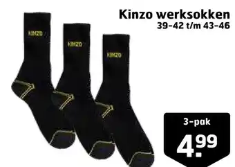 Trekpleister Kinzo werksokken 39-42 t/m 43-46 aanbieding