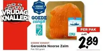 Vomar Voordeelmarkt Gerookte noorse zalm pak 150 gram aanbieding