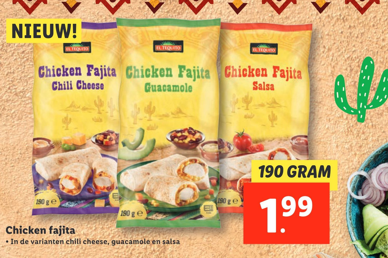 Chicken fajita aanbieding bij Lidl