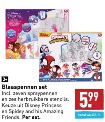 ALDI Blaaspennen set aanbieding