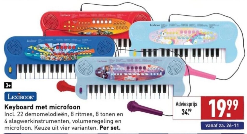 Keyboard met microfoon aanbieding bij ALDI