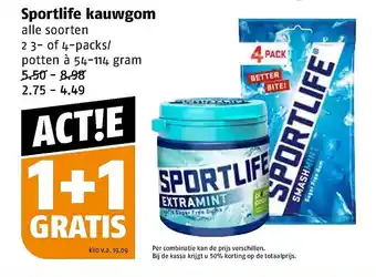 Poiesz Sportlife kauwgom aanbieding