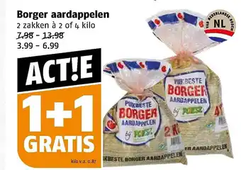 Poiesz Borger aardappelen aanbieding