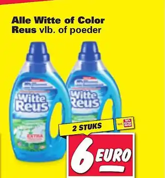 Nettorama Alle witte of color reus vlb. of poeder aanbieding