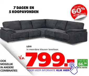 Seats and Sofas Levi aanbieding