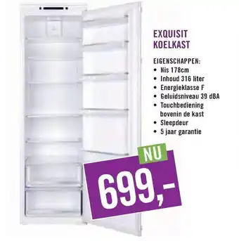 Keukendepot Exquisit koelkast aanbieding