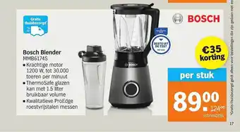 Albert Heijn Bosch blender mmb6174s €35 korting aanbieding