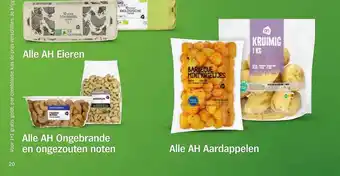 Albert Heijn Alle ah eieren, alle ah ongebrande en ongezouten noten of alle ah aardappelen aanbieding