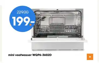 Blokker Mini vaatwasser wqp6-3602d aanbieding