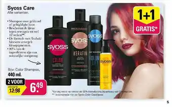 De Online Drogist Syoss care 1+1 gratis aanbieding