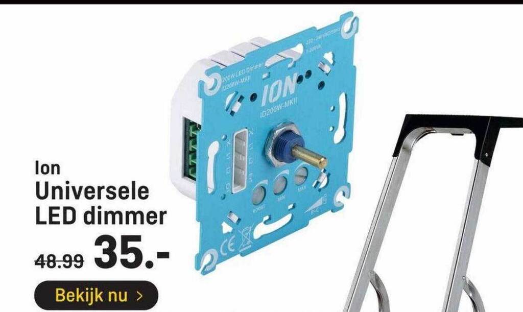 Ion universele led dimmer aanbieding bij Hubo