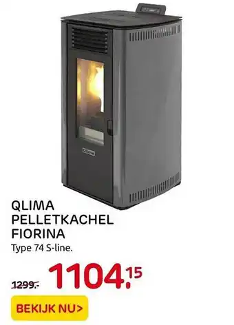 Praxis Qlima pelletkachel fiorina 74 s-line aanbieding