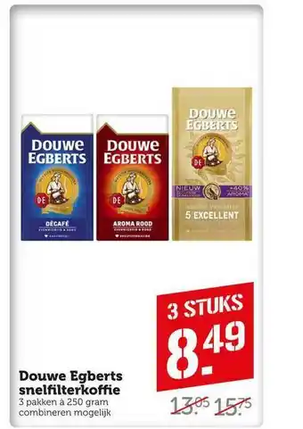 CoopCompact Douwe egberts snelfilterkoffie aanbieding