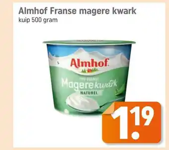 Lekker Makkelijk Almhof franse magere kwark 500 gram aanbieding