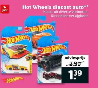 Trekpleister Hot wheels diecast auto aanbieding