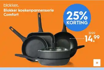 Blokker 25% korting blokker comfort koekenpannen aanbieding