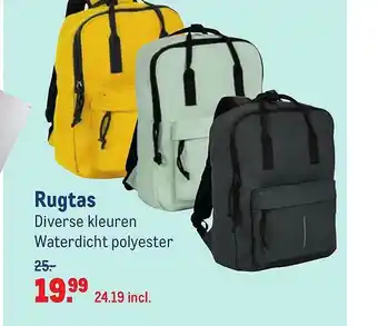 Makro Rugtas aanbieding